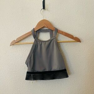 Victoria's Secret Sport Mesh High-Neck Keyhole Bra Gray Size XS